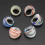 6X Bagues Anneaux en Verre Lampwork Multicolore 9