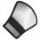 Flash Diffuser Silver/White Reflector, Black silver 4