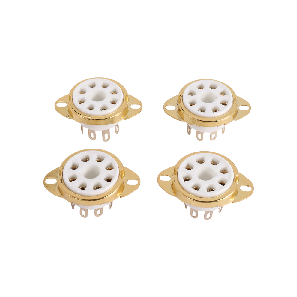 4PC 8 Pin Ceramic Socket Tube Top Vacuum Octal Value For KT88 EL34