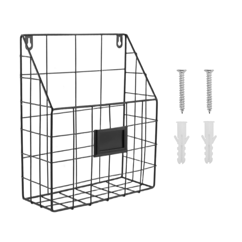 Wire Mail Basket - Wall Mounted Hanging Folder/Document Organizer