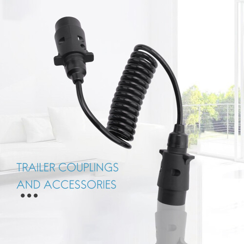 1.6M 7 Pin Car Tow Trailer Extension Cable Coupling Circuit Plug 2