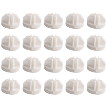 20 Pcs Grid Cube Connector ABS Connectors For Wire Shelving (White)
