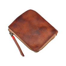 Porte-Monnaie en Cuir, pour Femmes et Vintage Portefeuille Fait Main, Mini Porte-Carte Sac, à Main Glissière