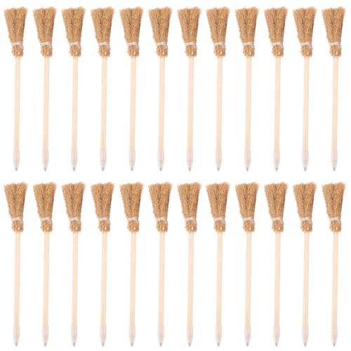 24 Pcs Witch Broom Pencils for Halloween Broomstick Ballpoint 1