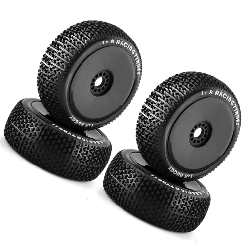 116Mm 1/8 Scale RC Tires 17Mm Hex Wheel and Tire,2 2