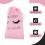50Pcs Bags Plastic Makeup Bag with Black Drawstring 5