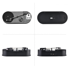 Convertisseur de Lecteur Platine Vinyle Portable 33/45 Tr/Min pour Enregistrer des Enregistrements Musique sur Carte MP3 TF/USB Haut-Parleur IntéGré