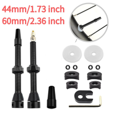 Valve D'Air Tubeless, pour VéLo de Route Montagne, Ensemble Valves Jante PièCes Rechange Cyclisme, Fixation Noire-44 Mm