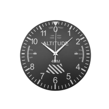 Altimeter Wall Clock Tracking Pilot Air Plane Altitude Home Decor
