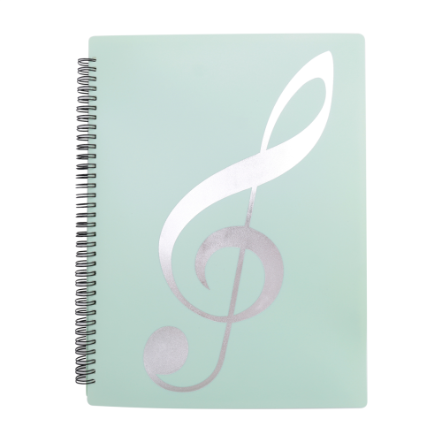 Classeur de Partitions, Capacité 60 Pages, /Support pour Convient au Format Lettre A4, Inscriptible et DéTachable (Vert)