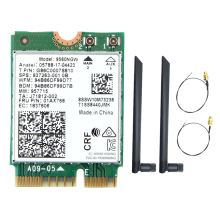 Carte WiFi 9560NGW + 2XAntenne 1730Mbps AC Sans 9560 2.4G+5G BT 5.0 802.11Ac M.2 CNVI Adaptateur