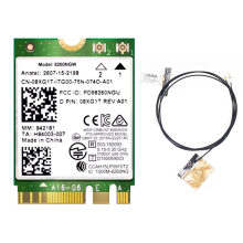 Carte WiFi 8260 8260NGW + 2XAntenne 2.4G/5Ghz 867M Bluetooth 4.2 NGFF M.2 Module de Sans pour AC