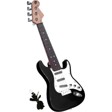 Jouet de Guitare 17 Pouces pour Enfants, Instruments Musique éLectrique à 4 Cordes D'Instrument éLectronique Portable,A