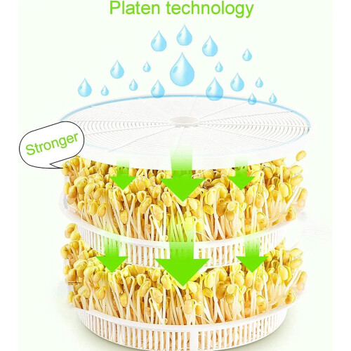 Automatic sprouting device for beans, seeds, grain, sprouting device, thermostat, electric sprouting device, automatic irrigation, suitable for all vi 1