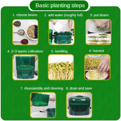 Automatic household 2layer soybean sprout machine Ref: 9575 1