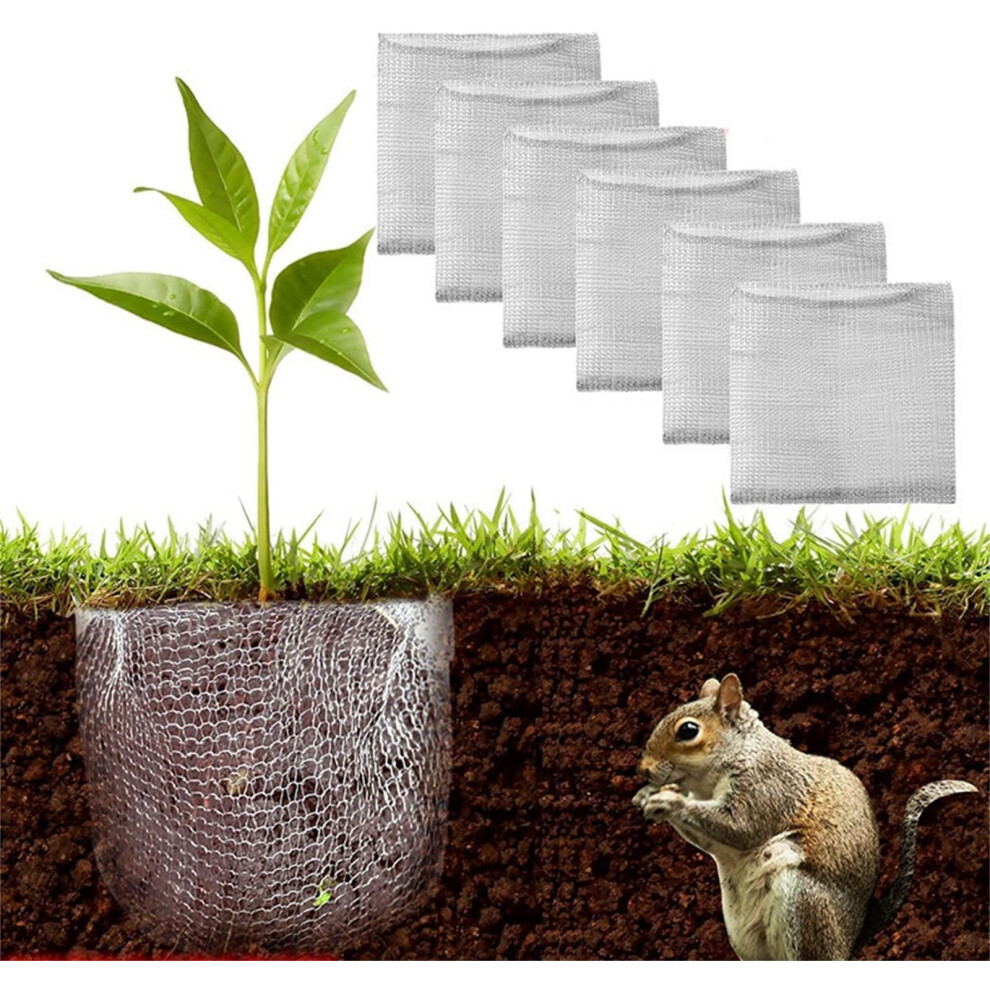 Pack of 6 Plant Baskets Vole Protection Metal Mesh Bag for Garden (25x23cm) Ref: 1426-image-OPC-PJ5J2ZV-NEW