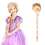 Enchanted Big Braid Wig Princess with Flowers 2