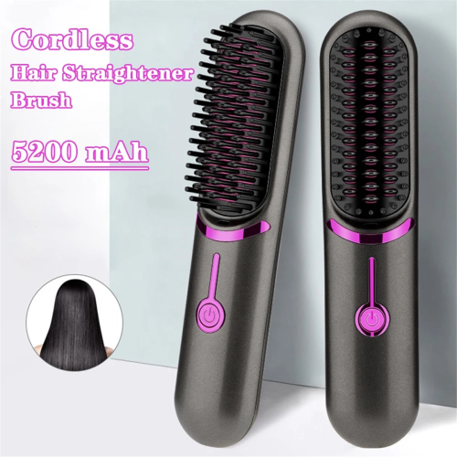 Wireless Hair Straightener Brush Fast Heated 2