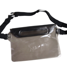 Zwarte waterdichte tas voor mobiele telefoon, crossbody, zwemmen