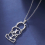 Collier avec pendentif dos de garçon Palestine couleur acier 3