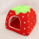 Niche pour chien et chat en forme de fraise 5