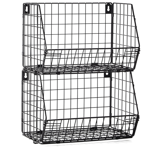 Closet Organizer Hanging Wire Basket Food Storage Mesh Bin 1