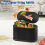 Mini Trash Can with Lid, 4L Small Kitchen Compost Bin Black 7
