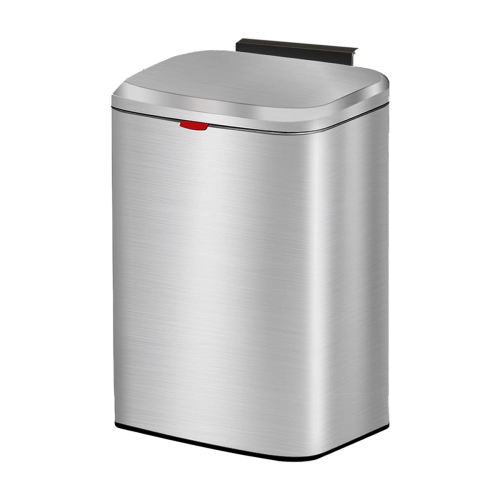 Hängender Küchen-Mülleimer aus Edelstahl mit Deckel, 8 l