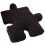 Plush Puzzle Pillow Irregular Shape Fun Black 2