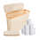 Foldable Toilet Paper Storage Basket with Lid, Creamy white 2