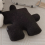 Plush Puzzle Pillow Irregular Shape Fun Black 3