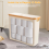 Foldable Toilet Paper Storage Basket with Lid, Creamy white 3