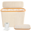 Foldable Toilet Paper Storage Basket with Lid, Creamy white 10