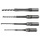 4Pcs Woodworking Square Hole Drill Bits Wood Mortising Chisel Set 1