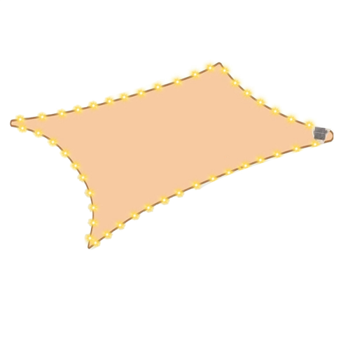 LED Σκίαστρο Πανί Αδιάβροχο 6.5X10FT Ενσωματωμένο 1