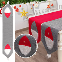 Weihnachtstischläufer, klassisches Küchen- und Esszimmerdekor, Grau