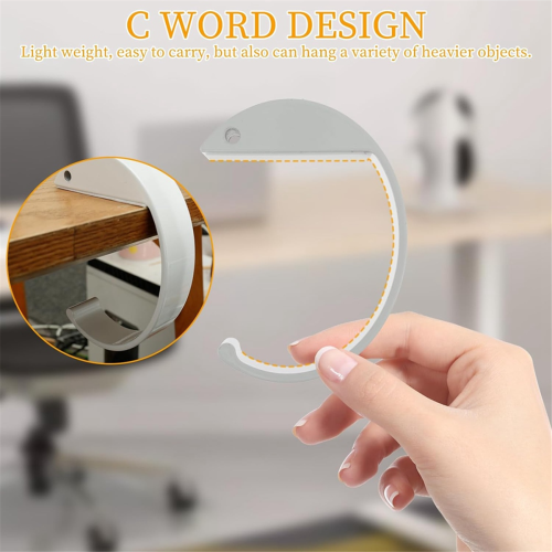 Purse Hook for Table 4 Pcs C-Style Aluminum Alloy Bag Hanger 2