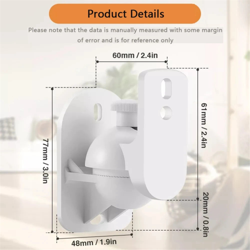 2 PCS Universal Speaker Wall Mount Bracket Ceiling Stand Clamp 2