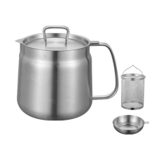 Oliepot 1,5L, frituurpan en filterbeker-combinatie, veelzijdig