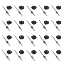 20X Quick Release Latch License Plate Lock Clip 1.25 Inch Diameter Aluminum Alloy Car Hood Pins Kit(Black)