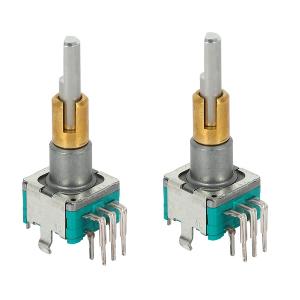 6Pcs Ec11ebb24c03 Dual Axis Encoder With Switch 30 Positioning Number 15 Pulse Point Handle 25Mm 4851714540322