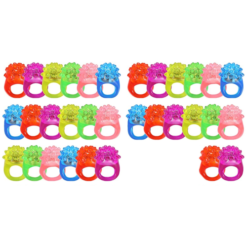 LED Light Up Ring Bumpy Rings Flashing Light-Up Toy
