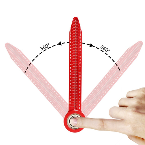 Blauer, verstellbarer Zeichenzirkel, tragbar 2