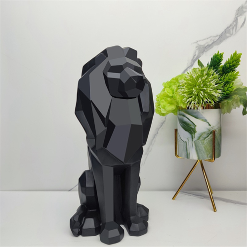 Löwenstatue-Dekor – Geschenke für Männer, Wohnzimmer, Büro, Schwarz 2