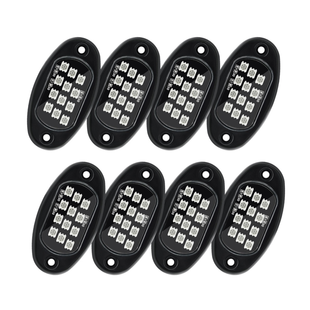 Tlily Rgb Rock Lights, Multicolor Underglow Lights Kit,8 Pods