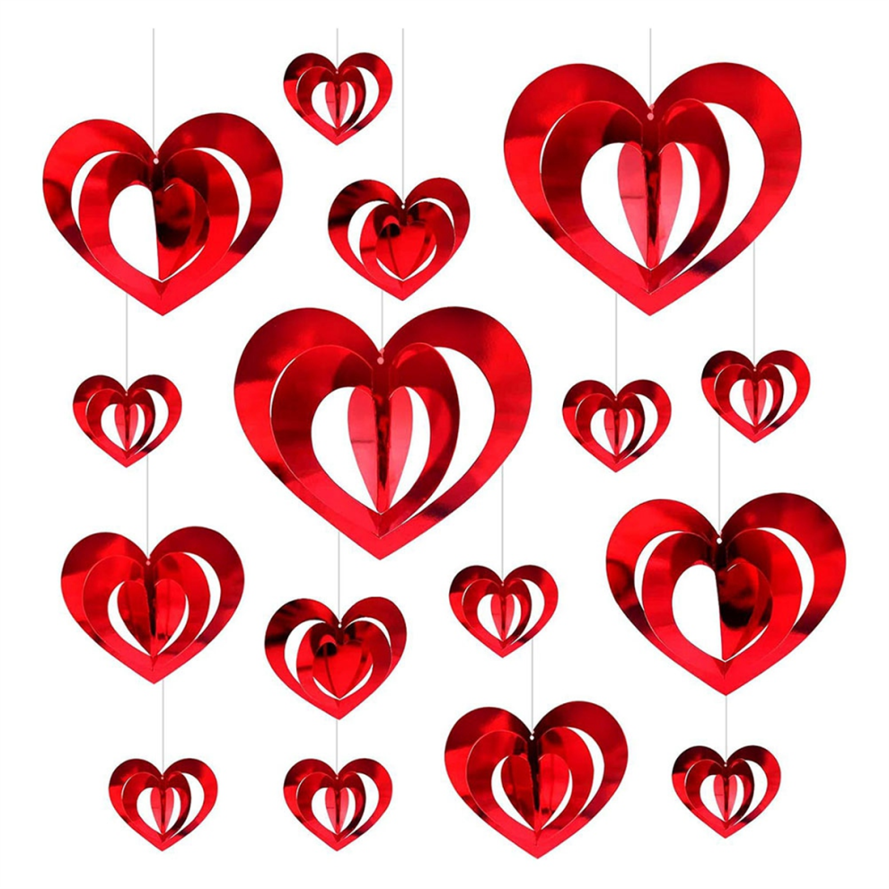80 Stuks 3D-Liefdeshangers Voor Valentijnsdag, Bruiloft, Decoratie En Huisdecoratie-image