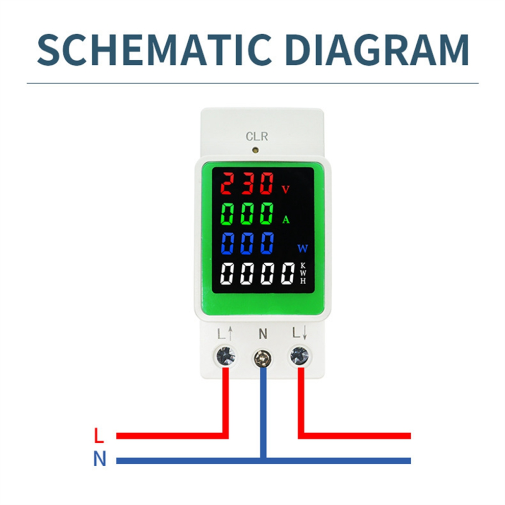110V 220V 100A Voltage Current Kwh Electric Energy Monitor Meter 4851714558792