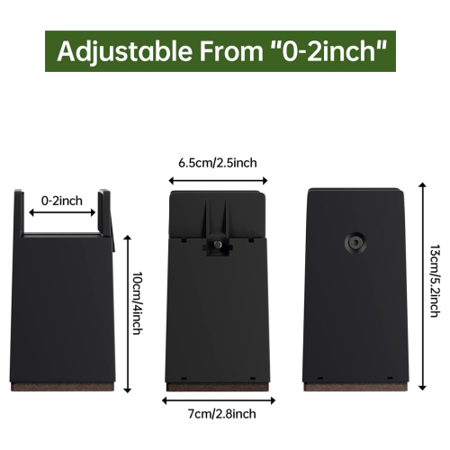 Bed Risers,4 Inch Adjustable Desk Riser Blocks with Screw Clamp 4 Pcs 1