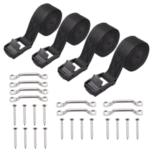 Kit de sangles d'arrimage de batterie 1 pouce x 4 pieds pour bateaux, ceintures de bagages et voitures