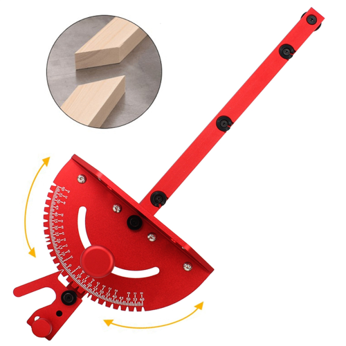 Λαβή Miter Gauge Πάγκου με Πριόνι Επιτραπέζιας Χρήσης Gauge-Κόκκινο 2